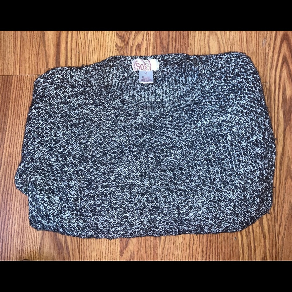 So Black & White Knitted Sweater